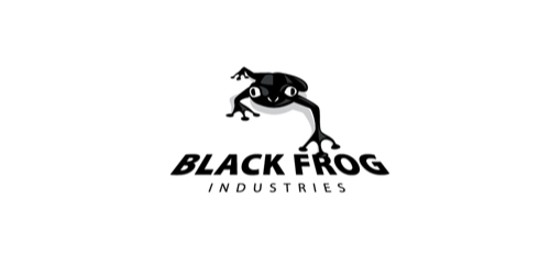 black-frog-logo-design-bianco-nero