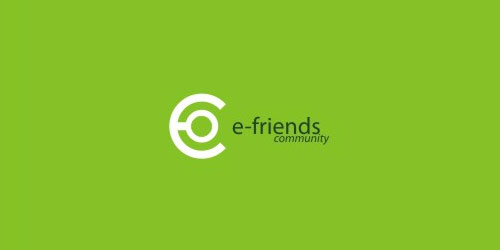 logo design green e-friends