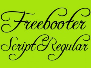 font calligrafici freebooter script