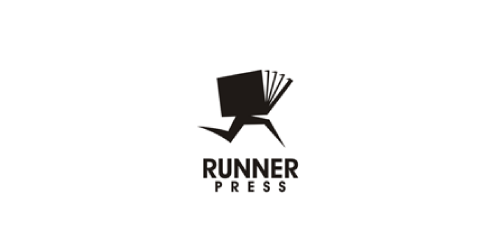 runner-press-logo-design-bianco-nero
